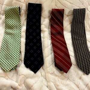 Lot of four silk Valentino ties